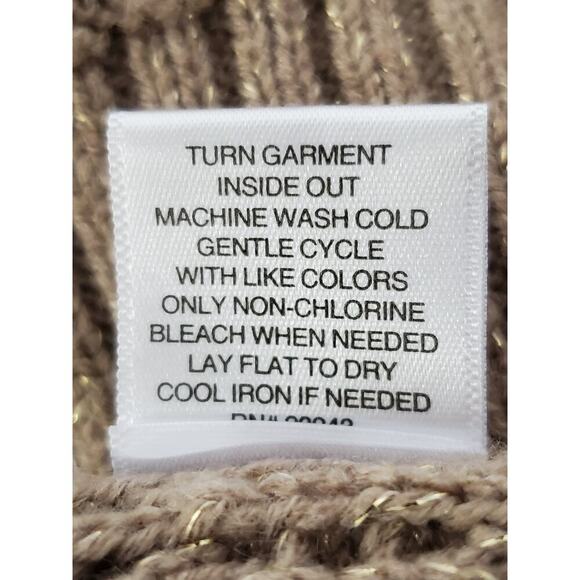 NEW YORK & CO Women's Taupe Cowl Neck Sweater Sz S - Picture 10 of 10